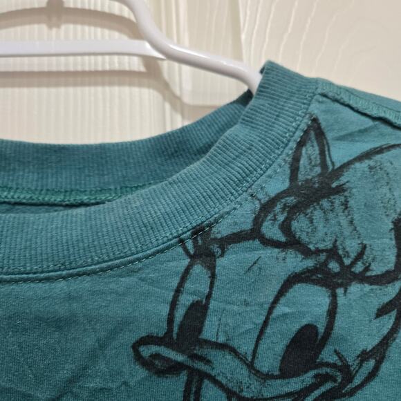 Disney Mickey & Friends Sketch Graphic Teal Sweatshirt 1X - Picture 6 of 10